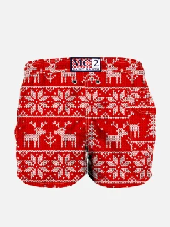 Badeshorts für Jungen mit Rentiermuster