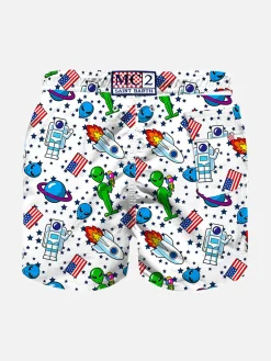 Badeshorts für Jungen mit Weltraum-Print
