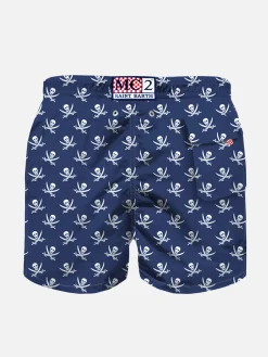 Badeshorts für Jungen mit Piratenschädel-Aufdruck