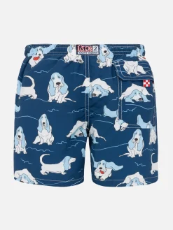 Badeshorts für Jungen mit Basset Hound-Aufdruck