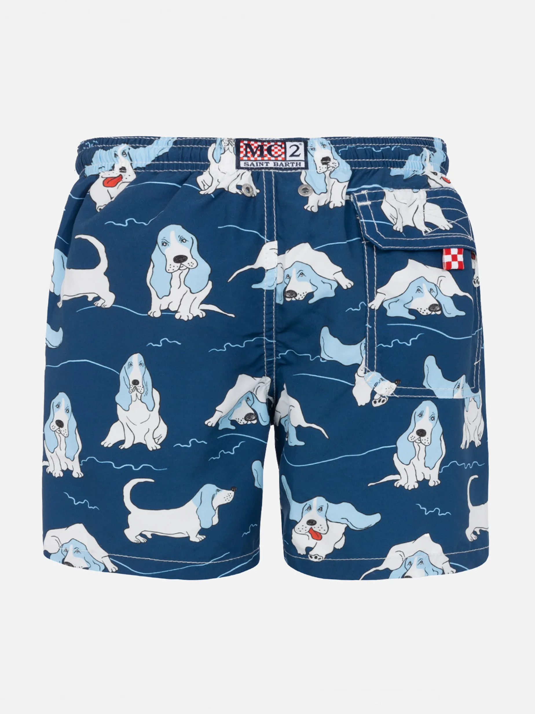 Badeshorts für Jungen mit Basset Hound-Aufdruck