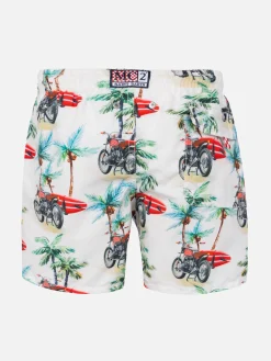 Badeshorts für Jungen mit Surfer-Print von Saint Barth