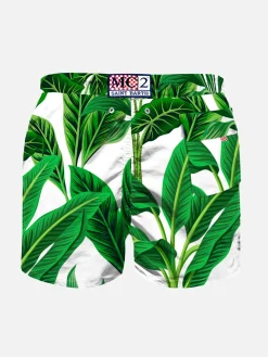 Badeshorts für Jungen mit tropischem Aufdruck