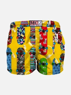 Badeshorts für Jungen mit Skateboard-Aufdruck