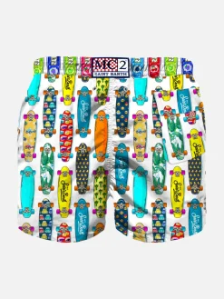 Badeshorts für Jungen mit Skateboard-Aufdruck