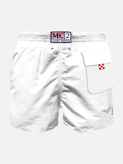 Badeshorts für Jungen mit gesticktem roten Schriftzug
