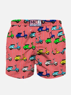 Badeshorts für Jungen mit mehrfarbigem Vespa-Allover-Print | VESPA PIAGGIO©