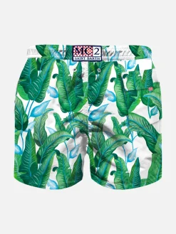 Badeshorts für Jungen mit tropischem Aufdruck