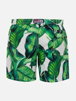 Badeshorts für Jungen mit Bananenblätter-Print
