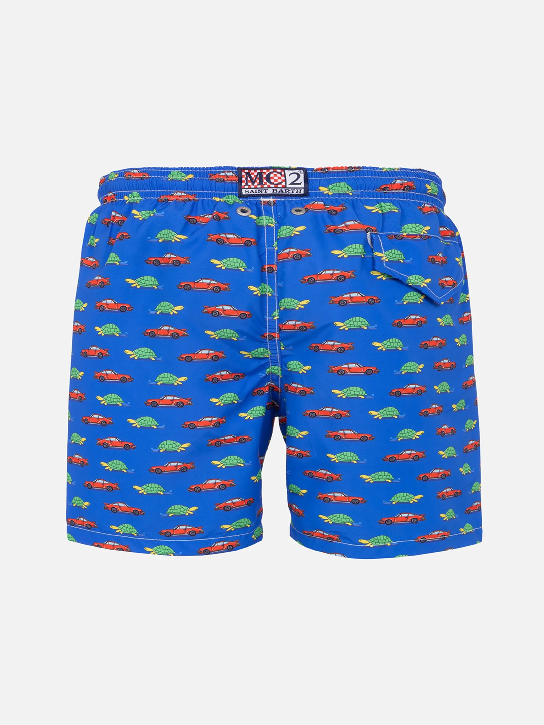Badeshorts für Jungen mit Schildkröten- und Autoaufdruck
