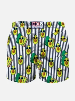 Badeshorts für Jungen mit Avocado-Toast-Aufdruck