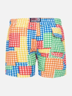 Badeshorts für Jungen mit Gingham-Print