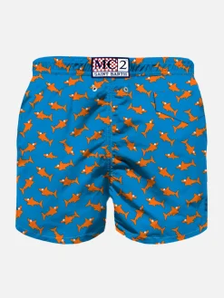 Badeshorts für Jungen mit Hai-Aufdruck