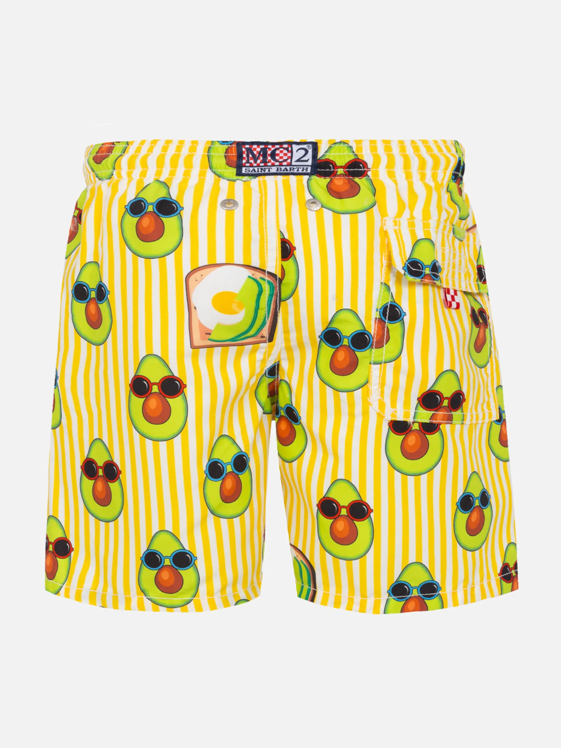 Badeshorts für Jungen mit Avocado-Print