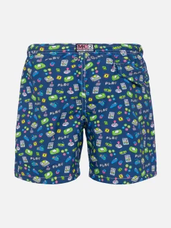 Badeshorts für Jungen mit Retro-Spiele-Print
