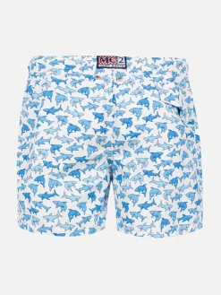 Badeshorts für Jungen mit Hai-Aufdruck