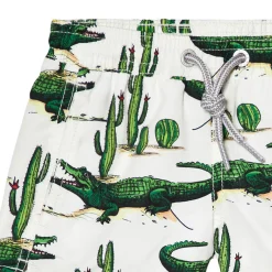 Badeshorts für Jungen mit Krokodil- und Kaktus-Print
