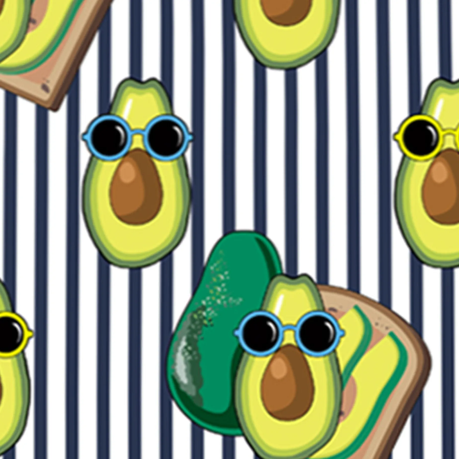 Badeshorts für Jungen mit Avocado-Toast-Aufdruck