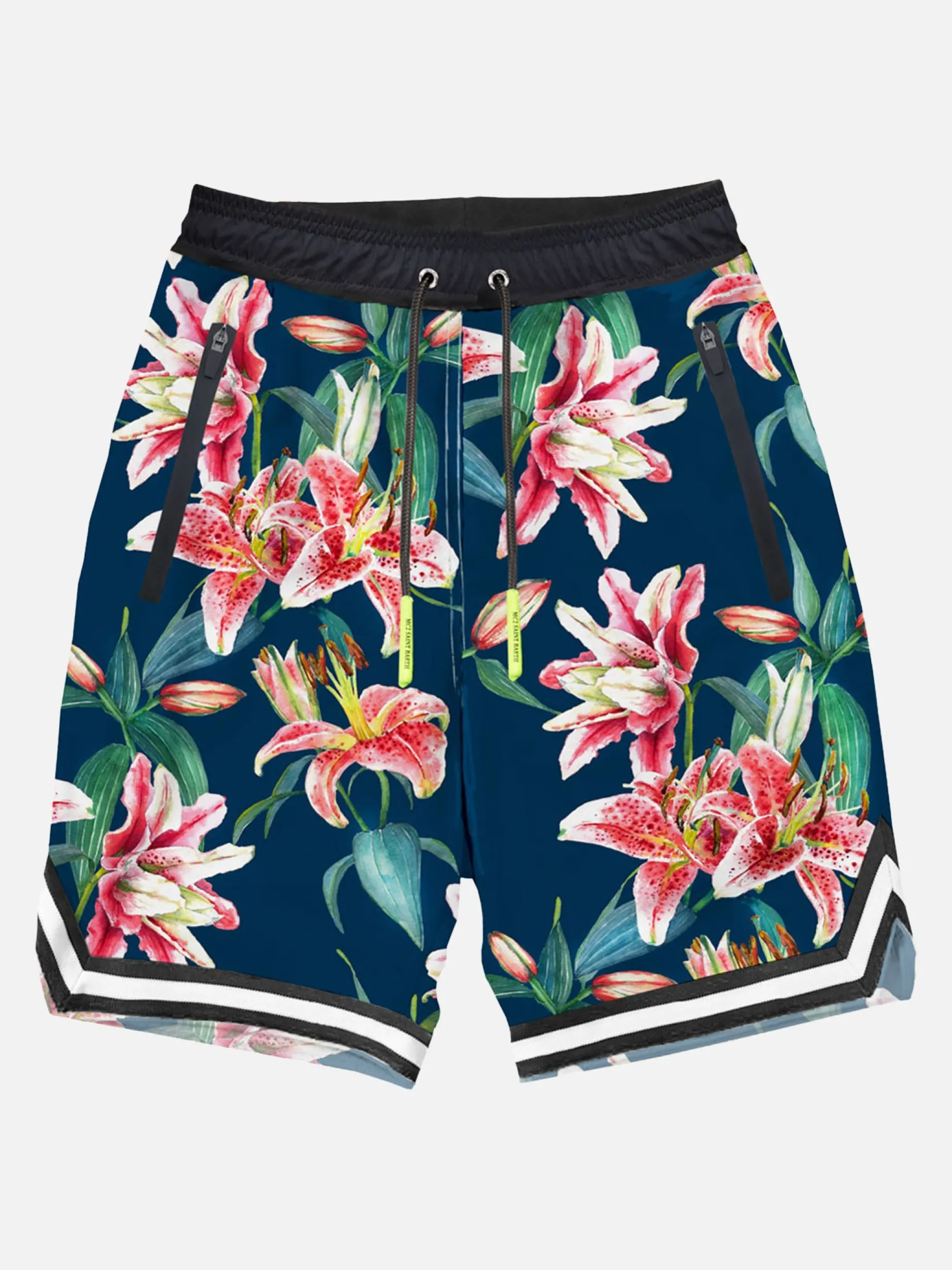 Badeshorts mit tropischem Print im Surf-Stil