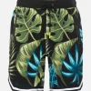 Badeshorts mit tropischem Print im Surf-Stil