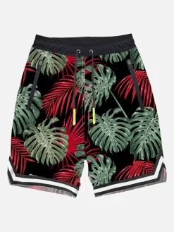 Badeshorts mit tropischem Print im Surf-Stil