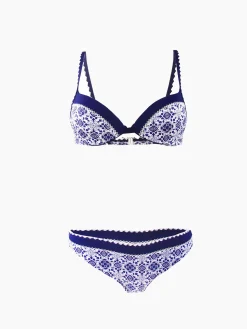 Balconette-Bikini mit Stickerei