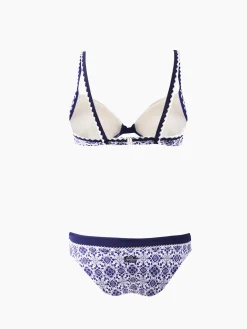 Balconette-Bikini mit Stickerei