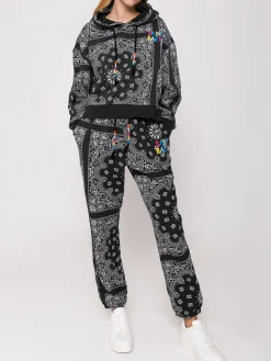 Bandana-Kapuzenpullover aus Baumwolle mit Saint-Barth-Stickerei