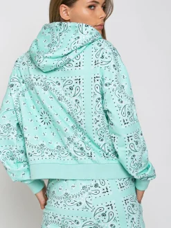 Bandana-Kapuzenpullover aus Baumwolle mit Saint-Barth-Stickerei