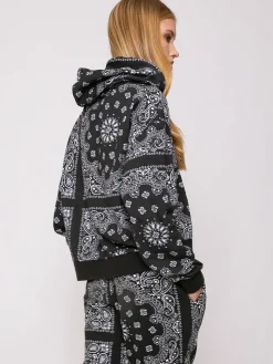 Bandana-Kapuzenpullover aus Baumwolle mit Saint-Barth-Stickerei