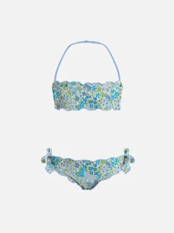 Bandeau-Bikini Emy mit Print für Mädchen von Joanna Luise | HERGESTELLT AUS LIBERTY-STOFF