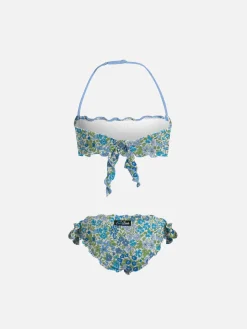 Bandeau-Bikini Emy mit Print für Mädchen von Joanna Luise | HERGESTELLT AUS LIBERTY-STOFF