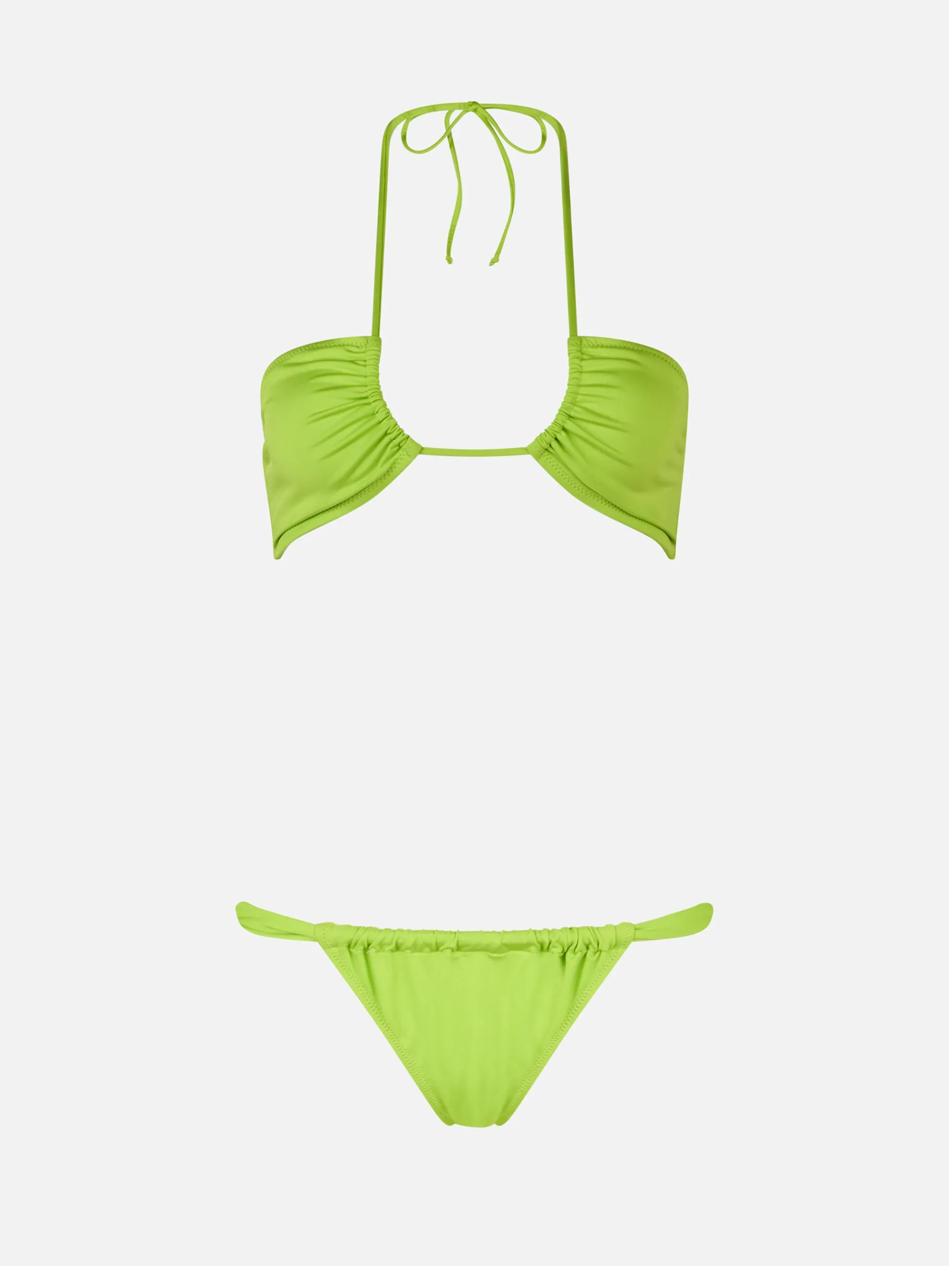 Bandeau-Bikini für Damen in Limettengrün von Dahlia Noelle