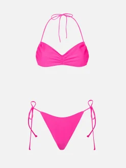 Bandeau-Bikini für Damen in Fuchsia