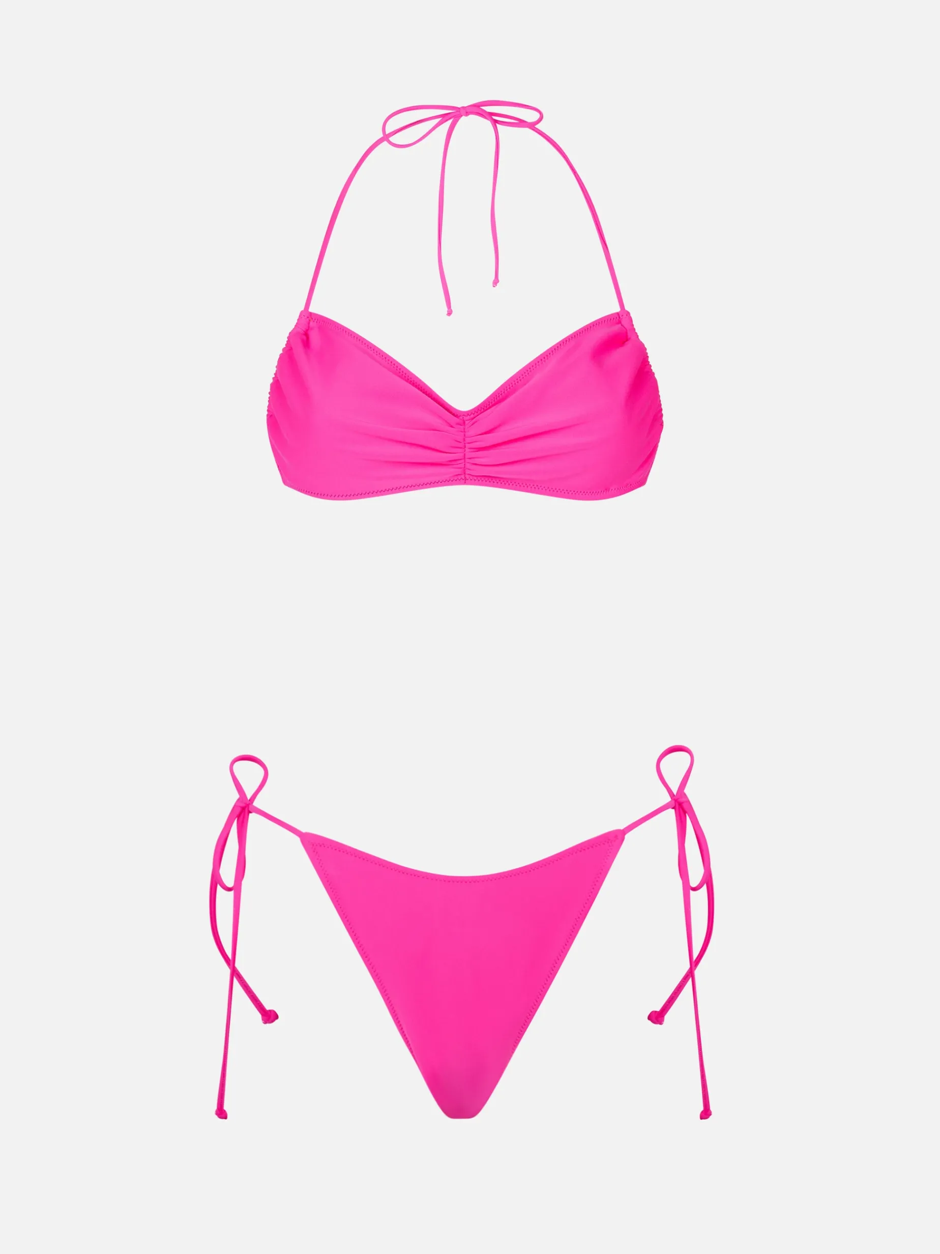 Bandeau-Bikini für Damen in Fuchsia