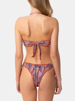 Bandeau-Bikini für Damen mit Liberty-Print | Hergestellt aus Liberty-Stoff