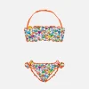 Bandeau-Bikini für Mädchen mit Liberty-Print | Hergestellt aus Liberty-Stoff