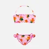 Bandeau-Bikini für Mädchen mit Hawaii-Bären-Print