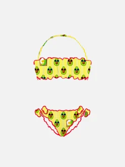 Bandeau-Bikini für Mädchen mit Avocado-Print