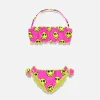 Bandeau-Bikini für Mädchen mit Smile-Print