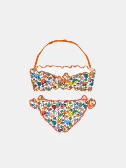 Bandeau-Bikini für Mädchen mit Liberty-Print | Hergestellt aus Liberty-Stoff
