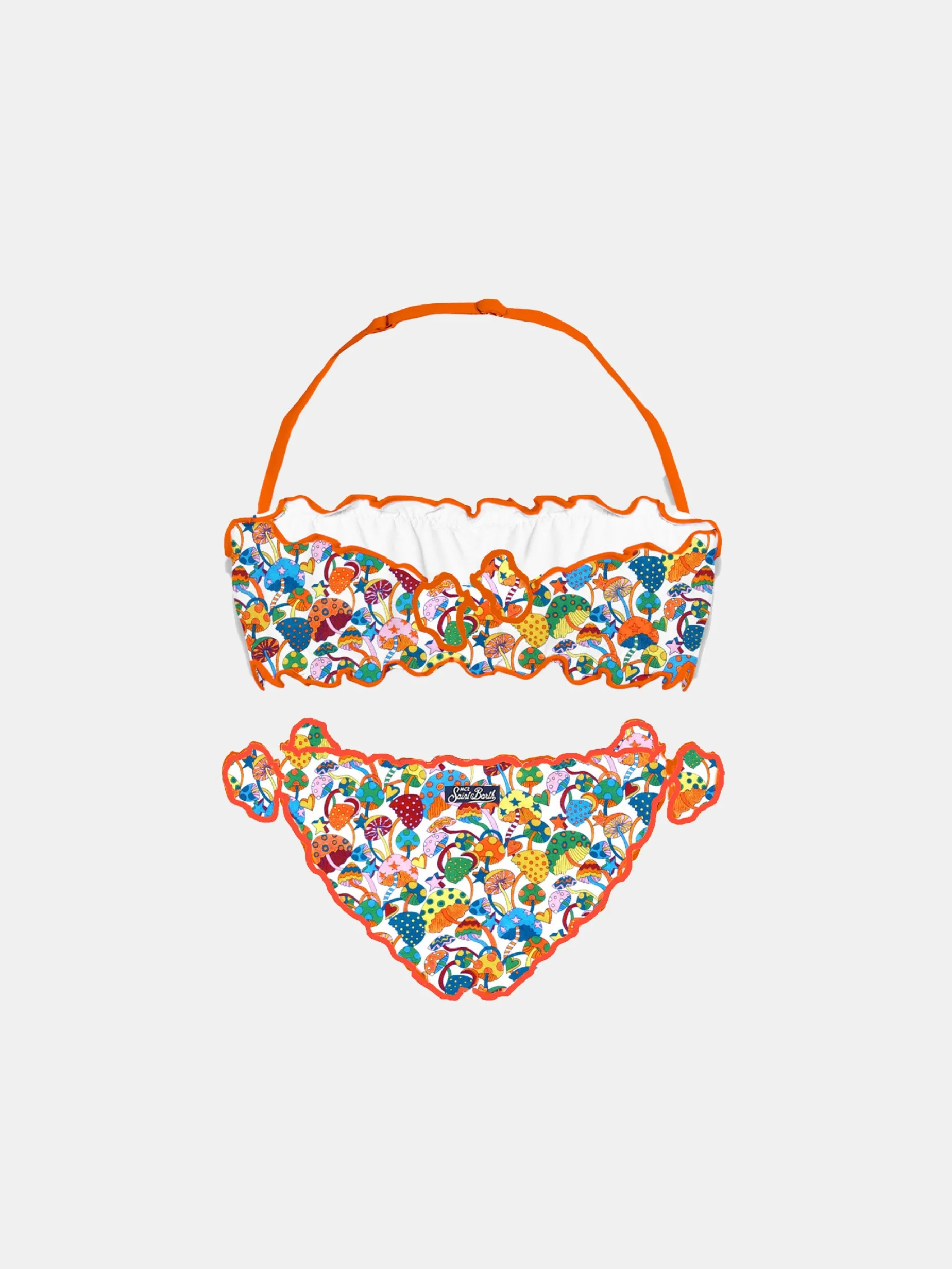 Bandeau-Bikini für Mädchen mit Liberty-Print | Hergestellt aus Liberty-Stoff