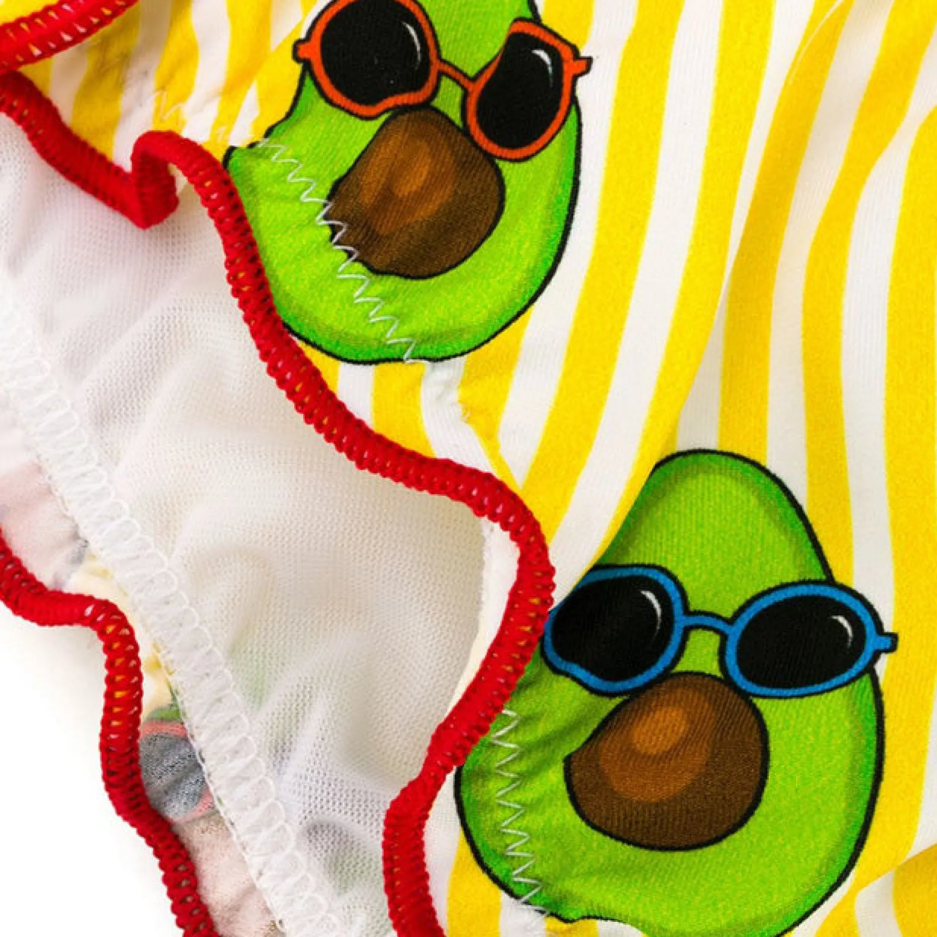 Bandeau-Bikini für Mädchen mit Avocado-Print