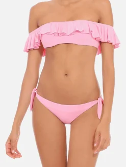Bandeau-Bikini mit Rüschen