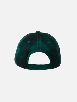 Baseball-Cap aus Wolltartan mit Cord-Schirm und gesticktem Logo