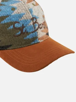 Baseballkappe aus Cord mit St. Barth-Stickerei