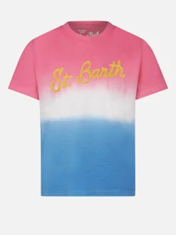 Batik-T-Shirt für Mädchen mit St. Barth-Schriftzug