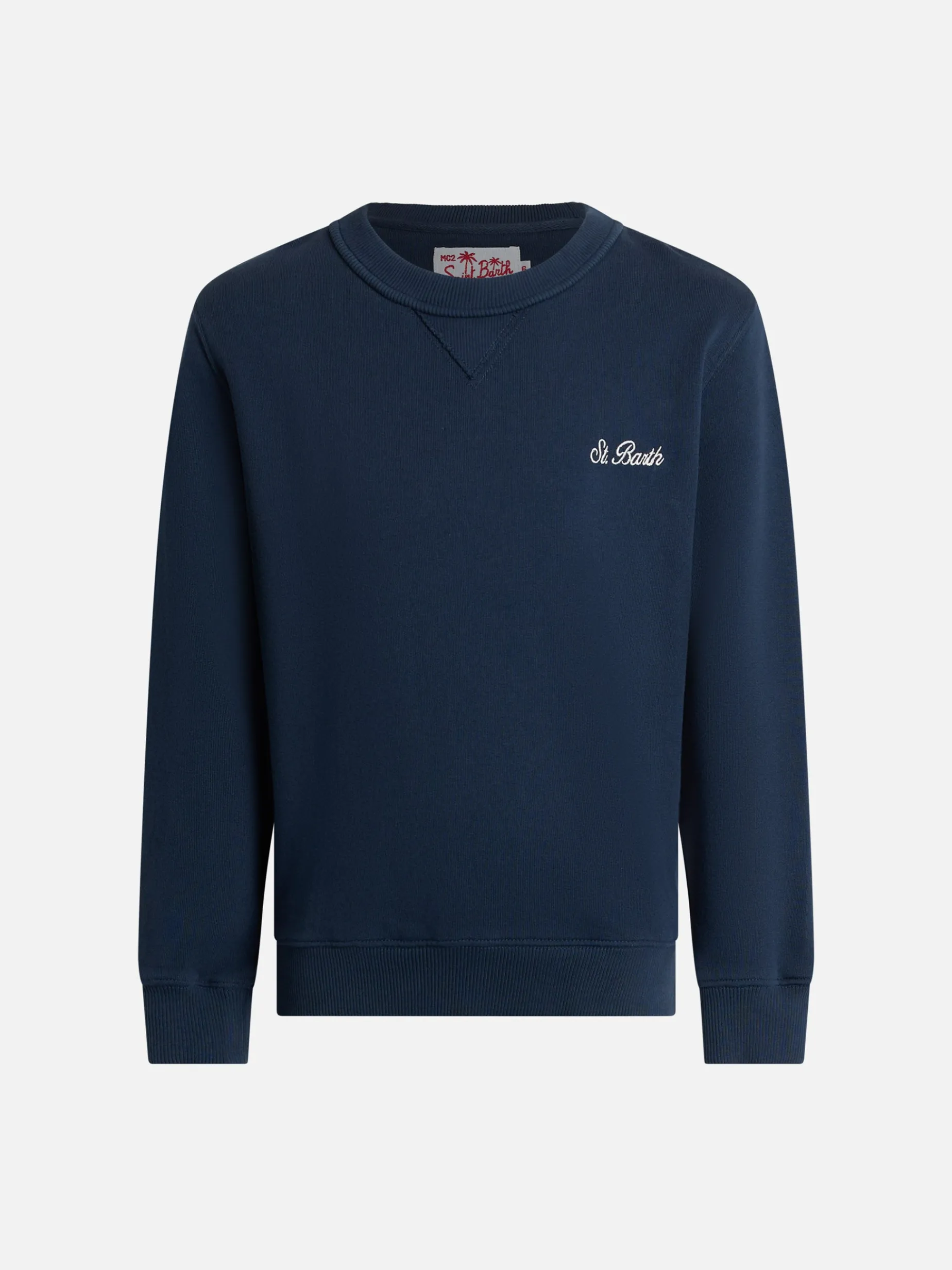 Baumwollfleece-Sweatshirt mit Rundhalsausschnitt für Jungen Cooper Jr. mit Stickerei