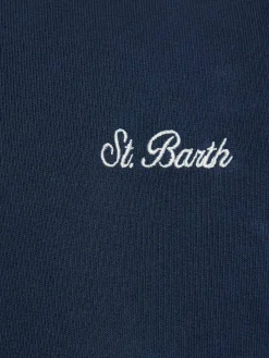Baumwollfleece-Sweatshirt mit Rundhalsausschnitt für Jungen Cooper Jr. mit Stickerei