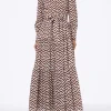 Baumwollkleid für Damen mit Zickzack-Print, Jensen